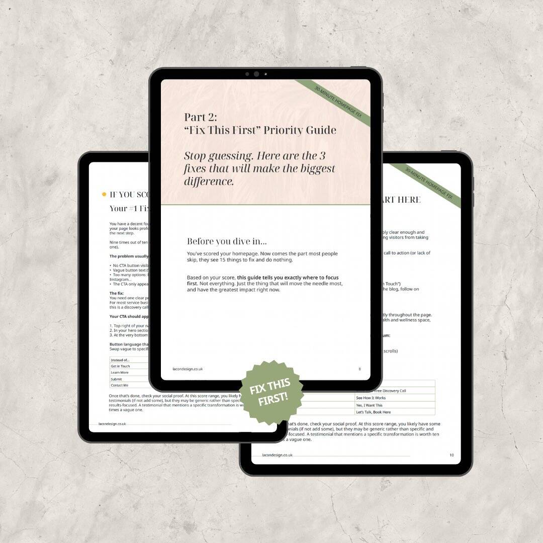 Homepage fix this first guide