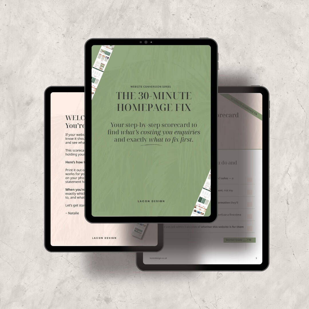 The home page fix mockup